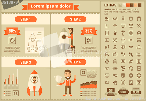 Image of Start up flat design Infographic Template