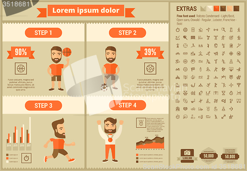 Image of Sports flat design Infographic Template