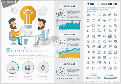 Image of Business flat design Infographic Template