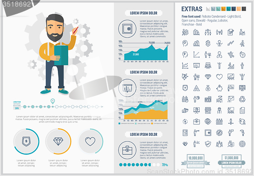 Image of Business flat design Infographic Template