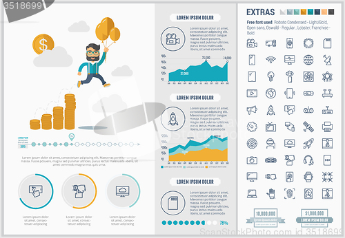 Image of Start up flat design Infographic Template