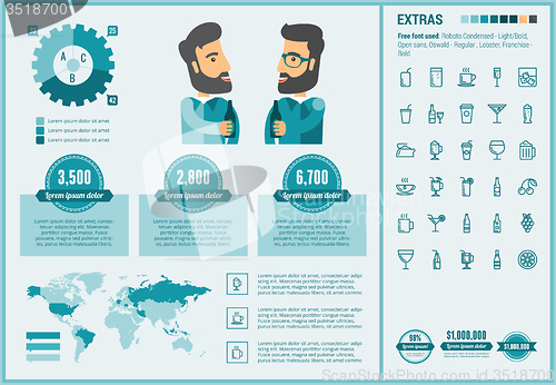 Image of Drink flat design Infographic Template