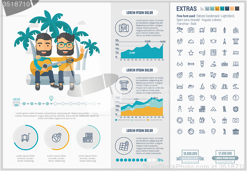 Image of Travel flat design Infographic Template