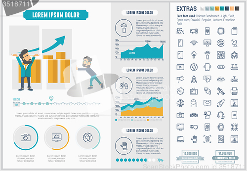 Image of Technology flat design Infographic Template