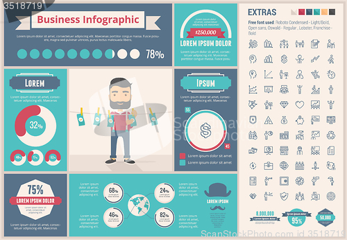 Image of Business flat design Infographic Template