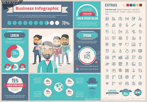 Image of Business flat design Infographic Template