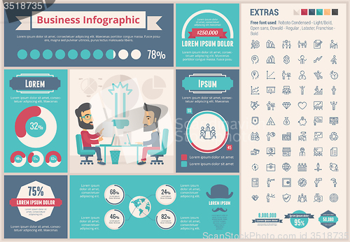 Image of Business flat design Infographic Template