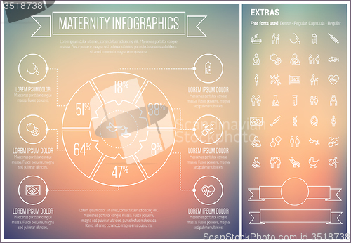 Image of Maternity Line Design Infographic Template