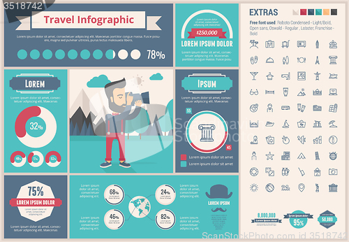 Image of Travel flat design Infographic Template