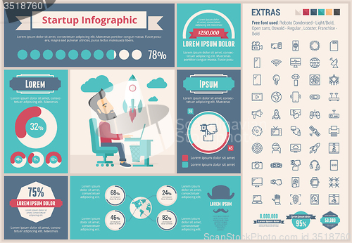 Image of Start up flat design Infographic Template