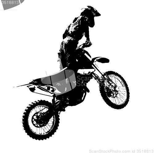 Image of Rider participates motocross championship.