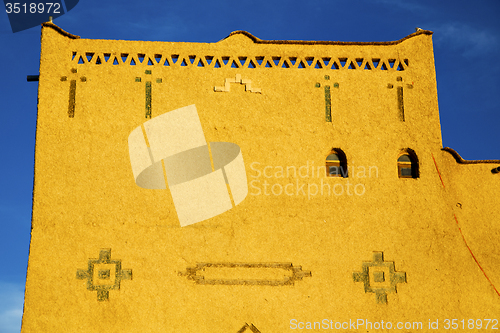 Image of old brown construction in africa morocco  