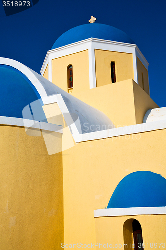 Image of in santorini greece old construction and   sky