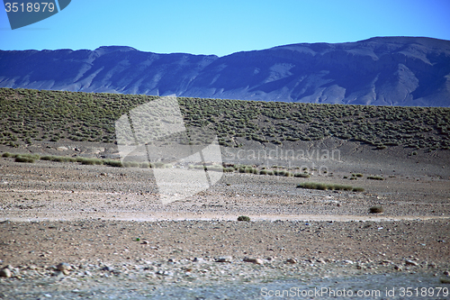 Image of valley hill   in   morocco   mountain ground  