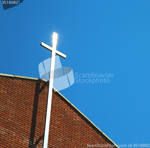 Image of   in italy  cross traditional concept   ancian   and   the sky 