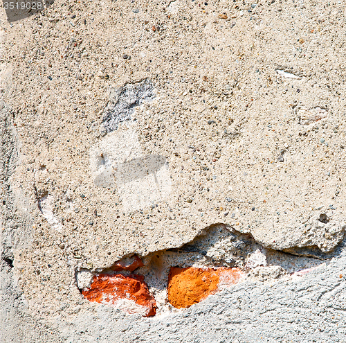 Image of  cracked  step   brick in  italy old wall and texture material t