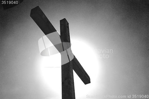 Image of   in italy  cross traditional concept   ancian   and   the sky 