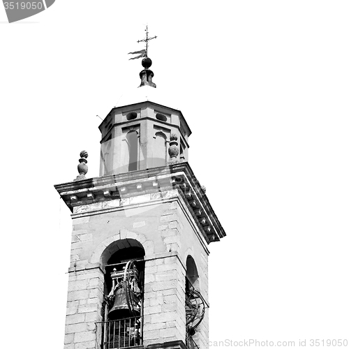 Image of monument  clock tower in italy europe old  stone and bell