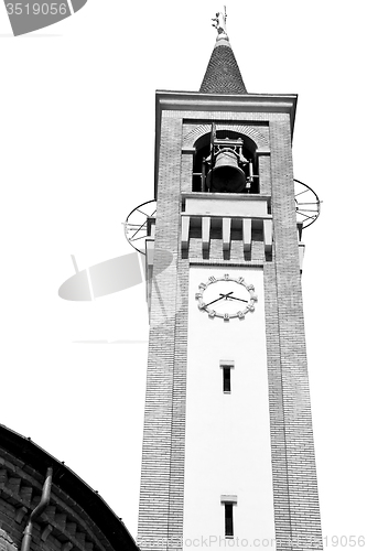 Image of ancien clock tower in italy europe old   