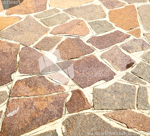 Image of  cracked  step   brick in  italy old wall and texture material t