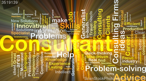 Image of Consulting background concept glowing