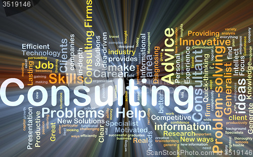 Image of Consulting background concept glowing