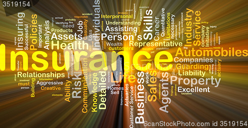 Image of Insurance background concept glowing