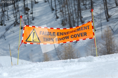 Image of Ski warning sign