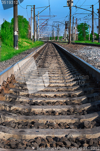 Image of rails with concrete sleepers
