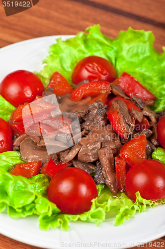 Image of Roasted beef and mushrooms