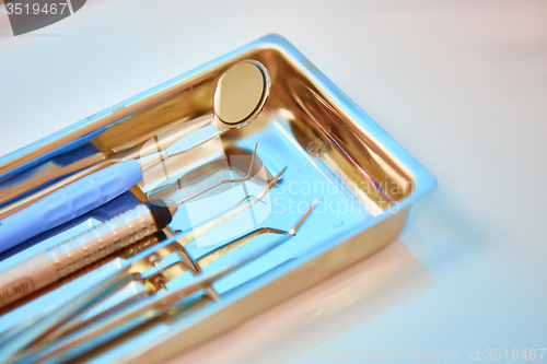 Image of Closeup of a modern dentist tools