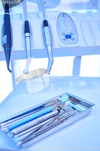 Image of Closeup of a modern dentist tools