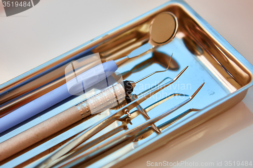 Image of Closeup of a modern dentist tools