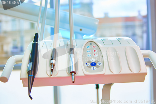 Image of Closeup of a modern dentist tools