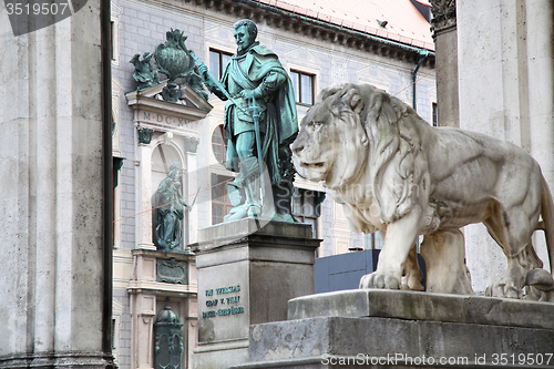 Image of Odeonsplatz - Feldherrnhalle in Munich Germany