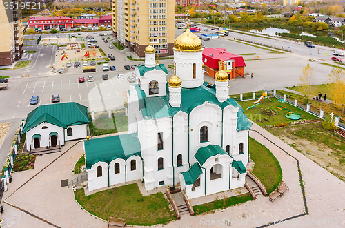 Image of Church in Tura residential district.Tyumen. Russia