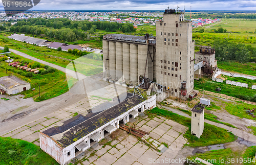 Image of Bird eye view on grain elevator