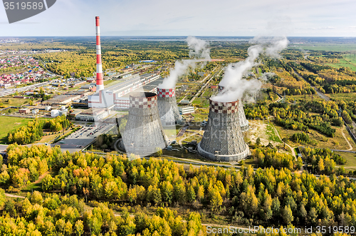 Image of Combined heat and power factory. Tyumen. Russia