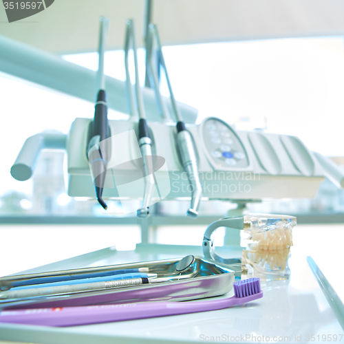 Image of Closeup of a modern dentist tools