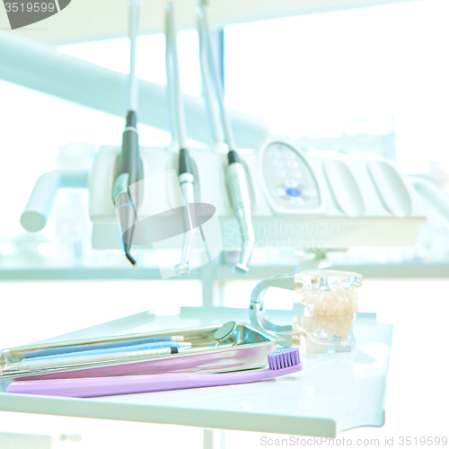 Image of Closeup of a modern dentist tools