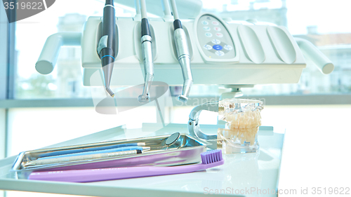 Image of Closeup of a modern dentist tools