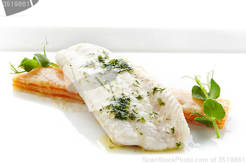 Image of portion of roasted fish fillet 