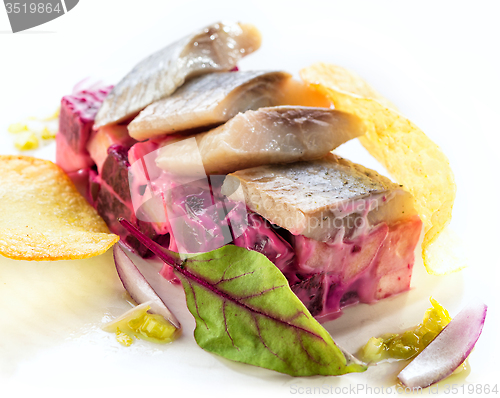Image of salad with salted herring