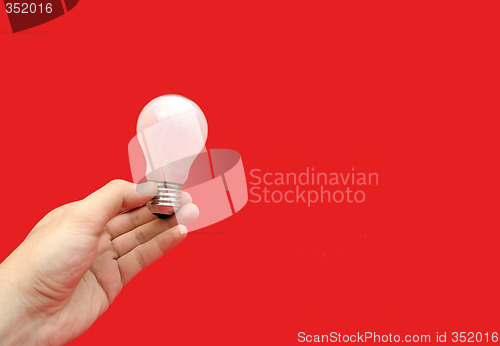 Image of Background with lit lightbulb