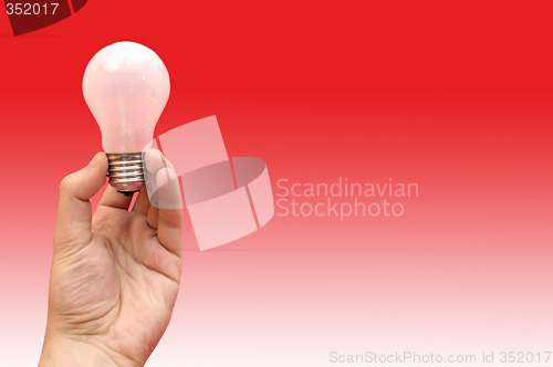 Image of Background with lit lightbulb