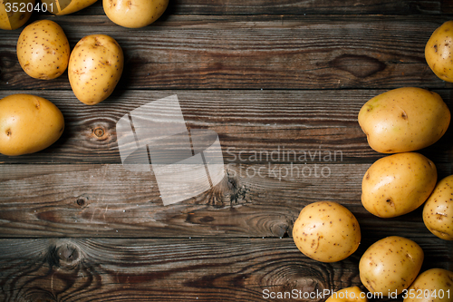 Image of Bunch of potatoes, close up 