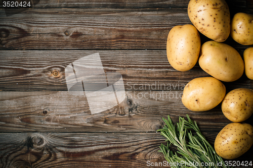 Image of Bunch of potatoes, close up 