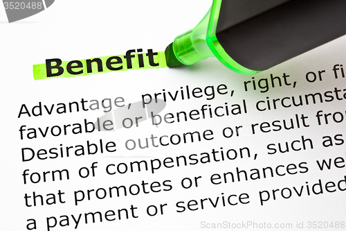 Image of Benefit Definition