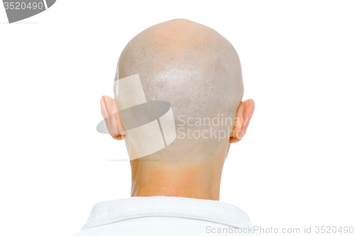 Image of Bald man. Nape. Studio. isolated