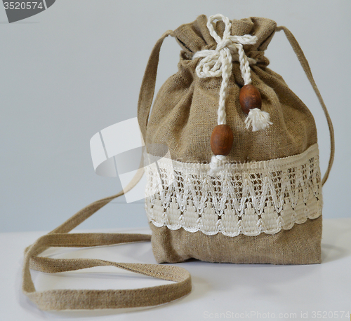 Image of Handmade flax purse